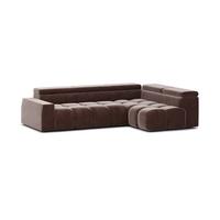 ECKSOFA Darcy - Braun, Holzwerkstoff/Textil (305/210cm) - Fun Möbel