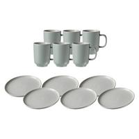 KAFFEESERVICE Jasper mint 12er Set - Mintgrün, Keramik (2/2/2cm) - Ritzenhoff Breker