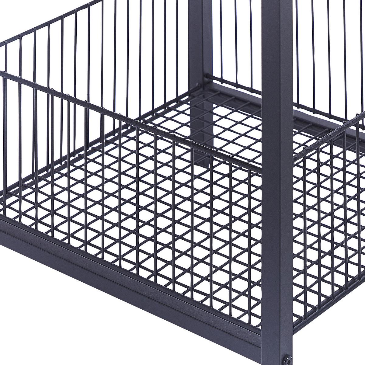 BEISTELLTISCH dunkler Holzfarbton/schwarz quadratisch 40/40 cm Kenner - Dunkelbraun/Schwarz, Holzwerkstoff (40/40/55cm) - Beliani