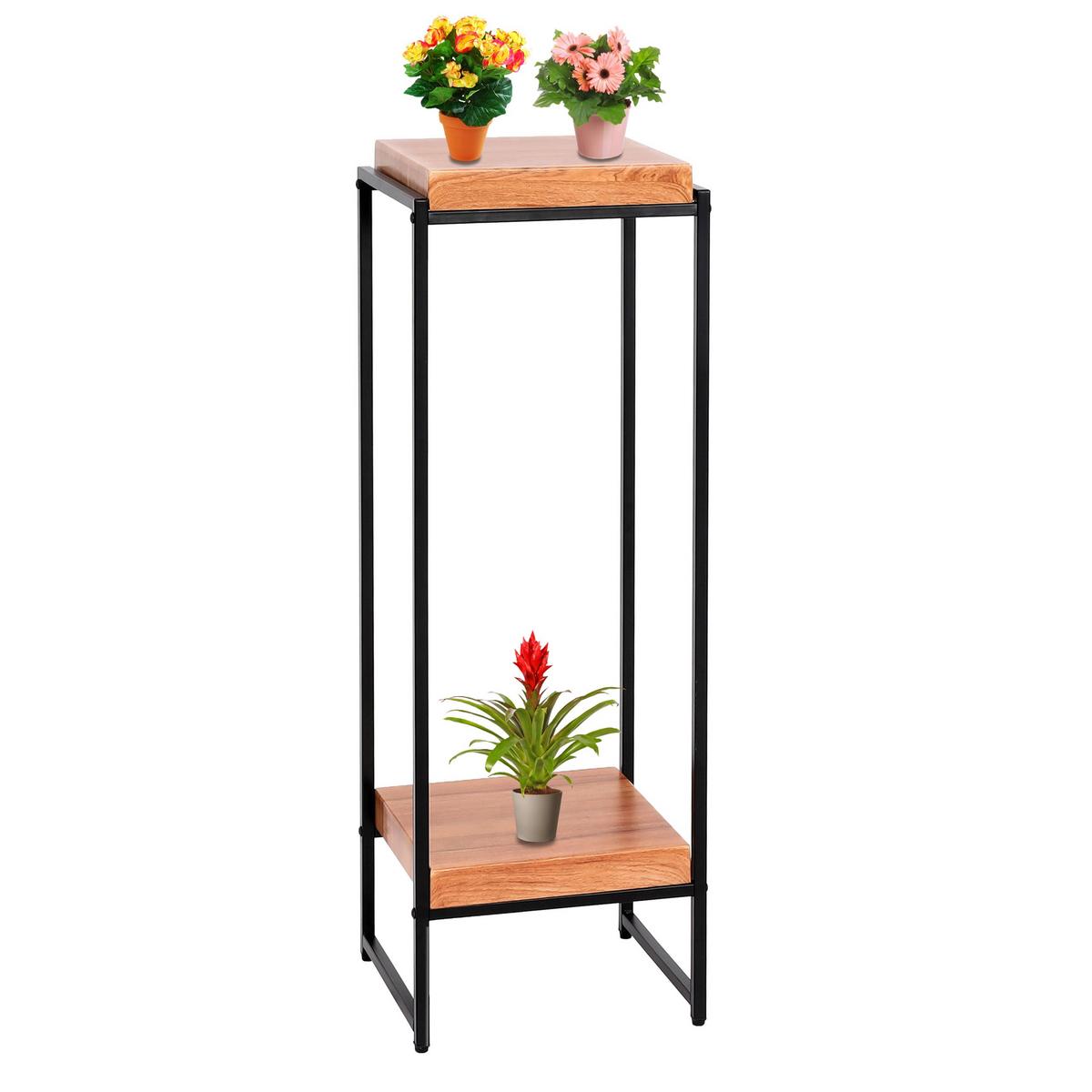 BLUMENTISCH quadratisch Braun - Braun, Holzwerkstoff (32/30/101cm) - MCW