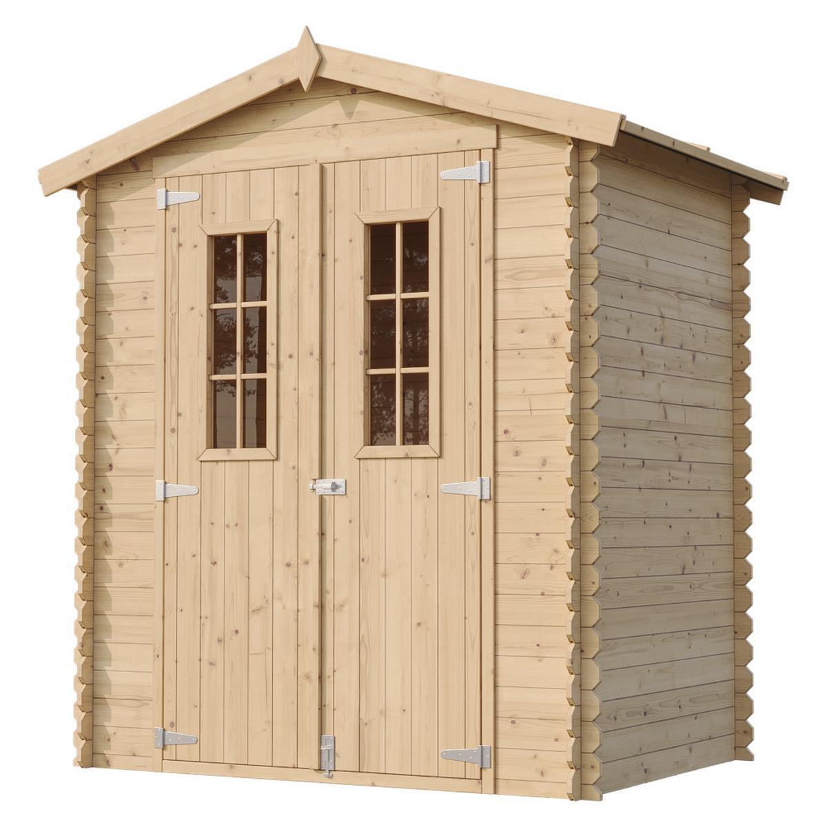 HOLZHAUS GARTENHAUS M367C - B196xL136xH218 cm/ 1.98 m2 - Beige, Holz (180/218/136cm) - Timbela