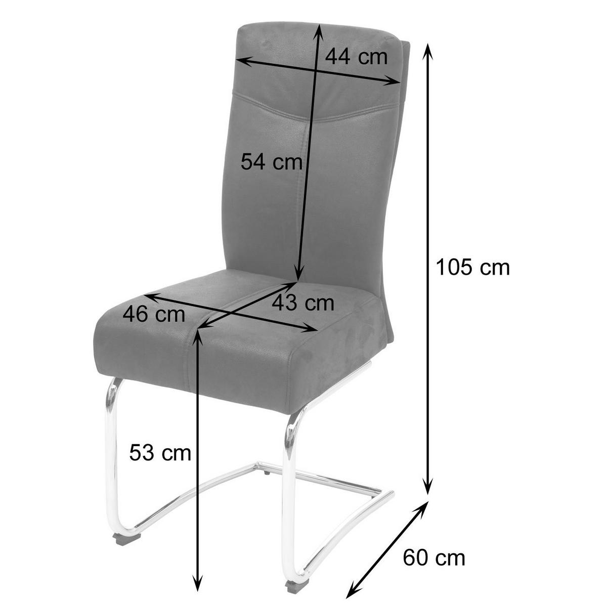 ESSZIMMERSTUHL Braun 2er-Set - Braun, Textil (46/105/60cm) - MCW