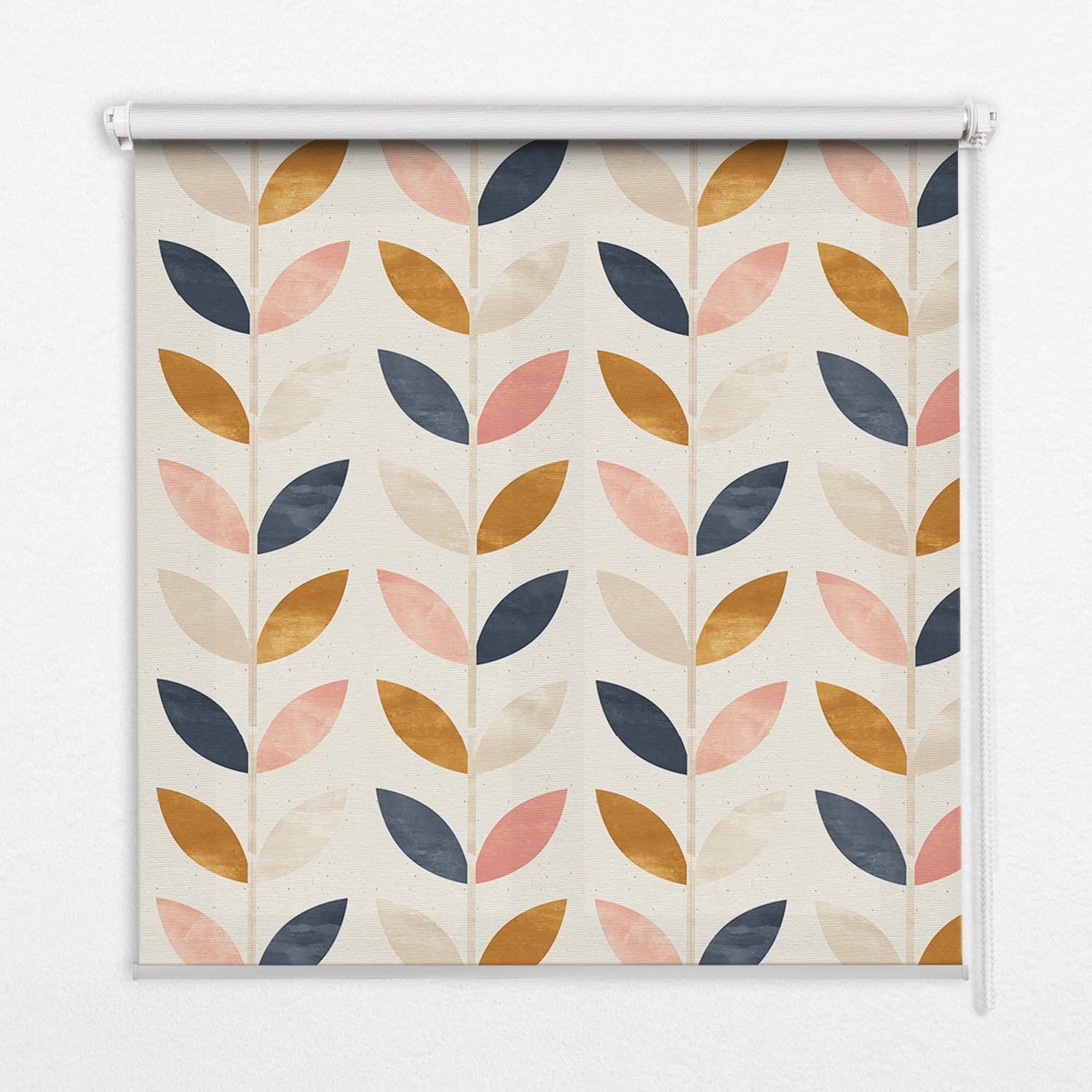 INNENROLLO - Fensterrollo - Rollo - 100x100 cm - Blätter - Pink, Kunststoff (100/100/0.5cm) - TULUP