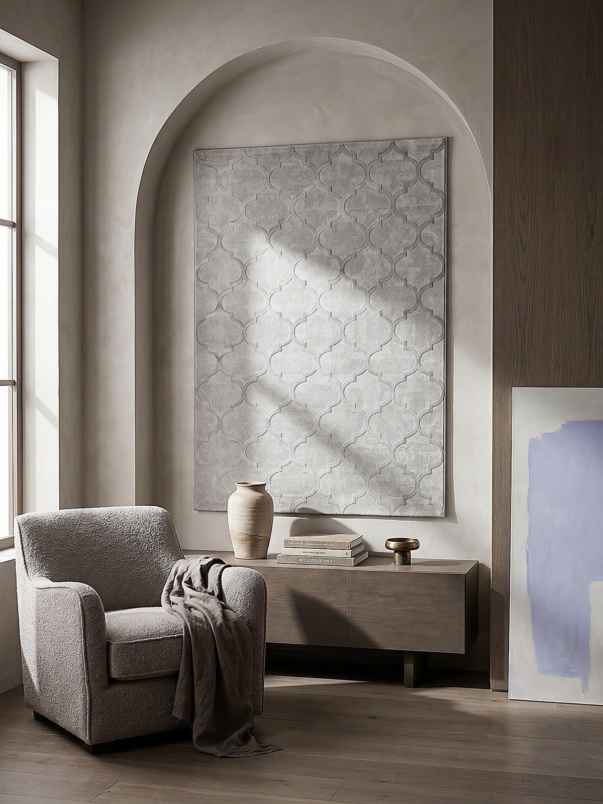 KURZFLORTEPPICH Orientalisch ERESMA Polyester Grau 200 x 290 cm - Grau, Textil (200/290cm) - KADIMA DESIGN