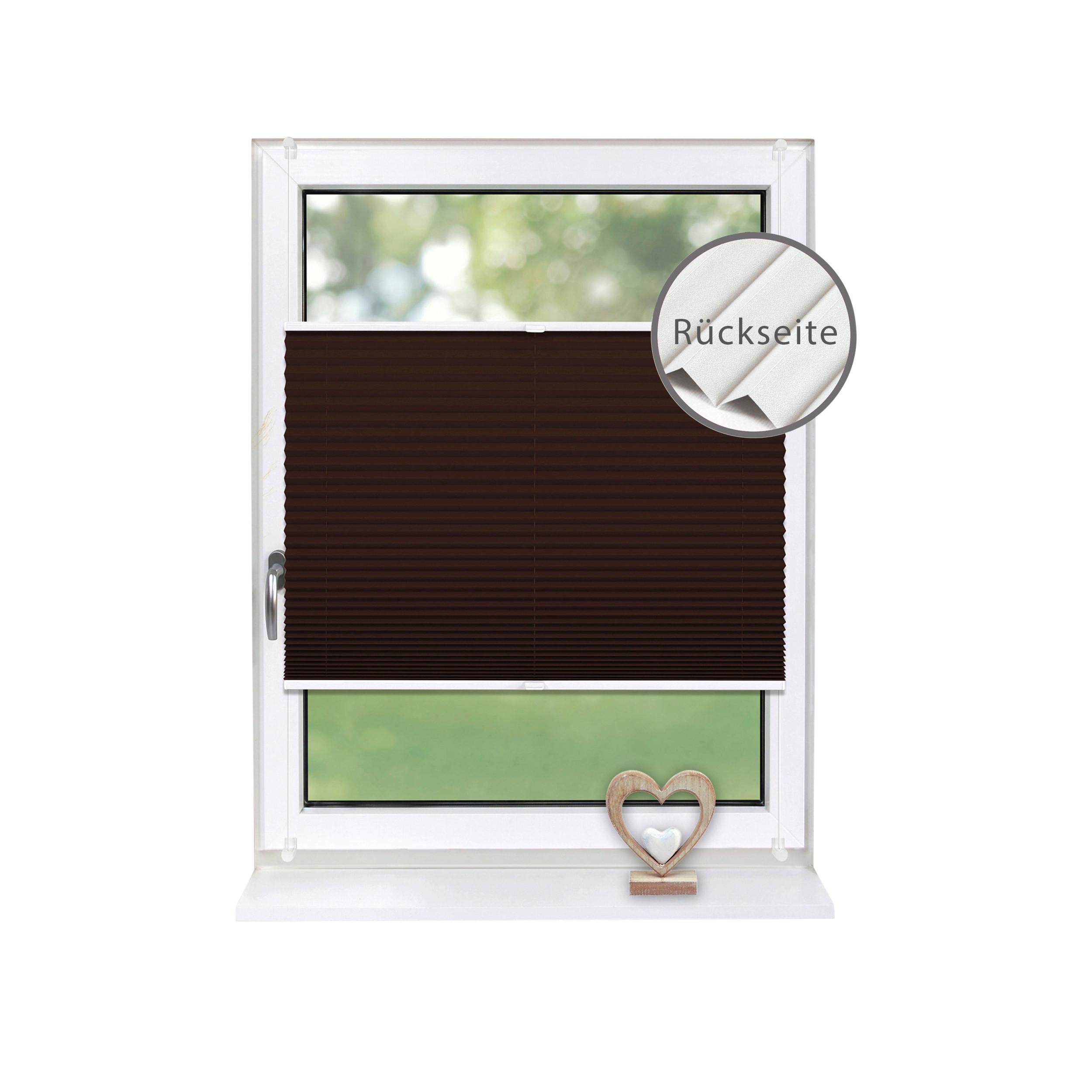 PLISSEE Thermo Basic 40 x 150cm Klemmfix ohne Bohren - Dunkelbraun, Textil (40/150/150cm) - Deco-Raum