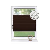 PLISSEE Thermo Basic 45 x 150cm Klemmfix ohne Bohren - Dunkelbraun, Textil (45/150/150cm) - Deco-Raum