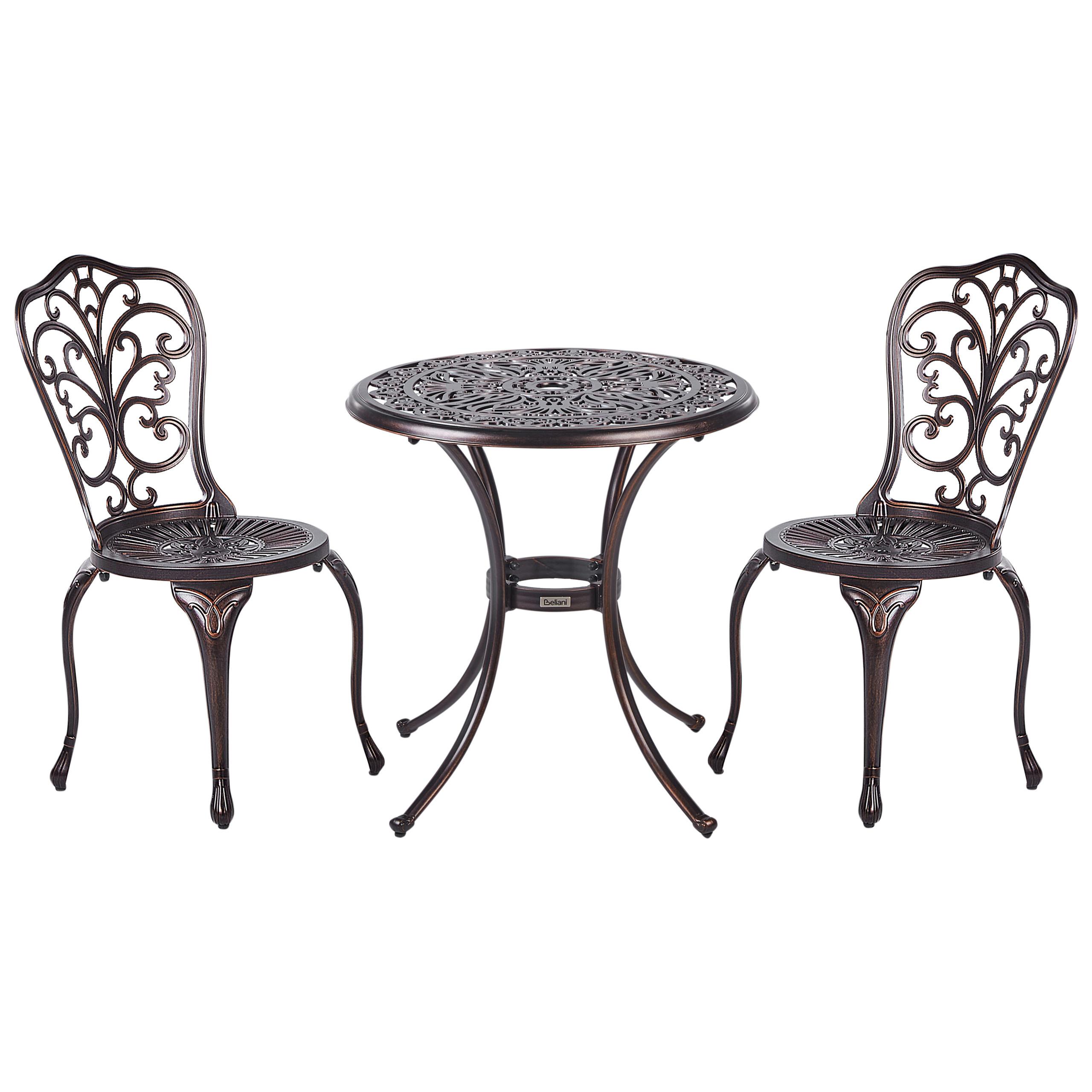 BISTRO-SET 2-Sitzer Braun Triora/Andalo - Braun, Metall - Beliani