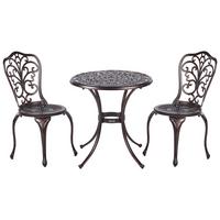 BISTRO-SET 2-Sitzer Braun Triora/Andalo - Braun, Metall - Beliani