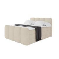 BOXBETT mit Matratze H3|H4 und Lattenrost - NINA-Z KING - 200x200 cm Monolith - Beige - Sahara, Holzwerkstoff (200/200cm) - ALTDECOR