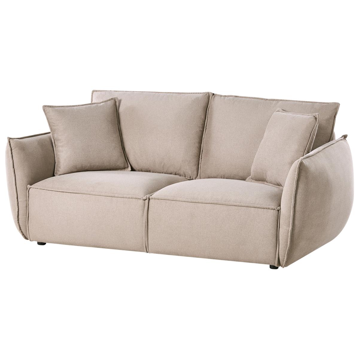 SOFA-SET 5-Sitzer Stoff Taupe Kunes - Taupe/Beige, Textil (190/82/92cm) - Beliani