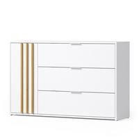 KOMMODE Weiß 125/79,75/35 - Weiß, Holzwerkstoff (125/80/35cm) - RAUMHIRSCH FURNITURE