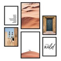 POSTER Set Mit 6 Marokko Wüste Wandbild A3 & A4 Rahmenlos - Klar, Papier (29/3cm) - Nacnic