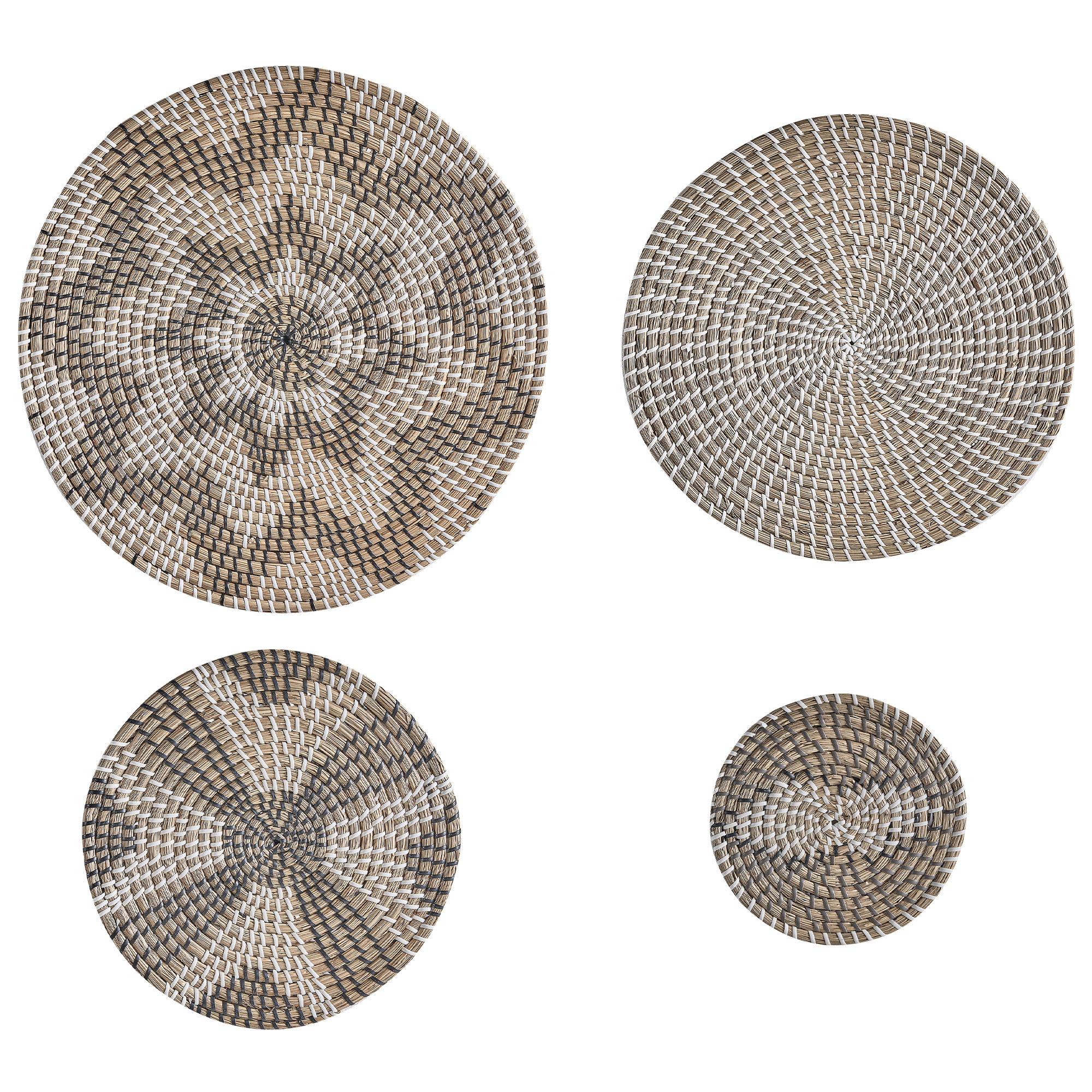 WANDDEKORATION Seegras beige Laocai - Beige, Naturmaterialien (45/45/1cm) - Beliani