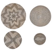 WANDDEKORATION Seegras beige Laocai - Beige, Naturmaterialien (45/45/1cm) - Beliani