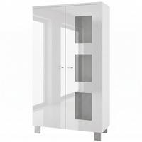 VITRINE Denjo Tür in Weiß Hochglanz - Weiß Hochglanz, Holzwerkstoff (71/129/35cm) - Vladon