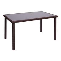 POLY-RATTAN TISCH rechteck Braun - Braun, Kunststoff (75/120/71cm) - MCW