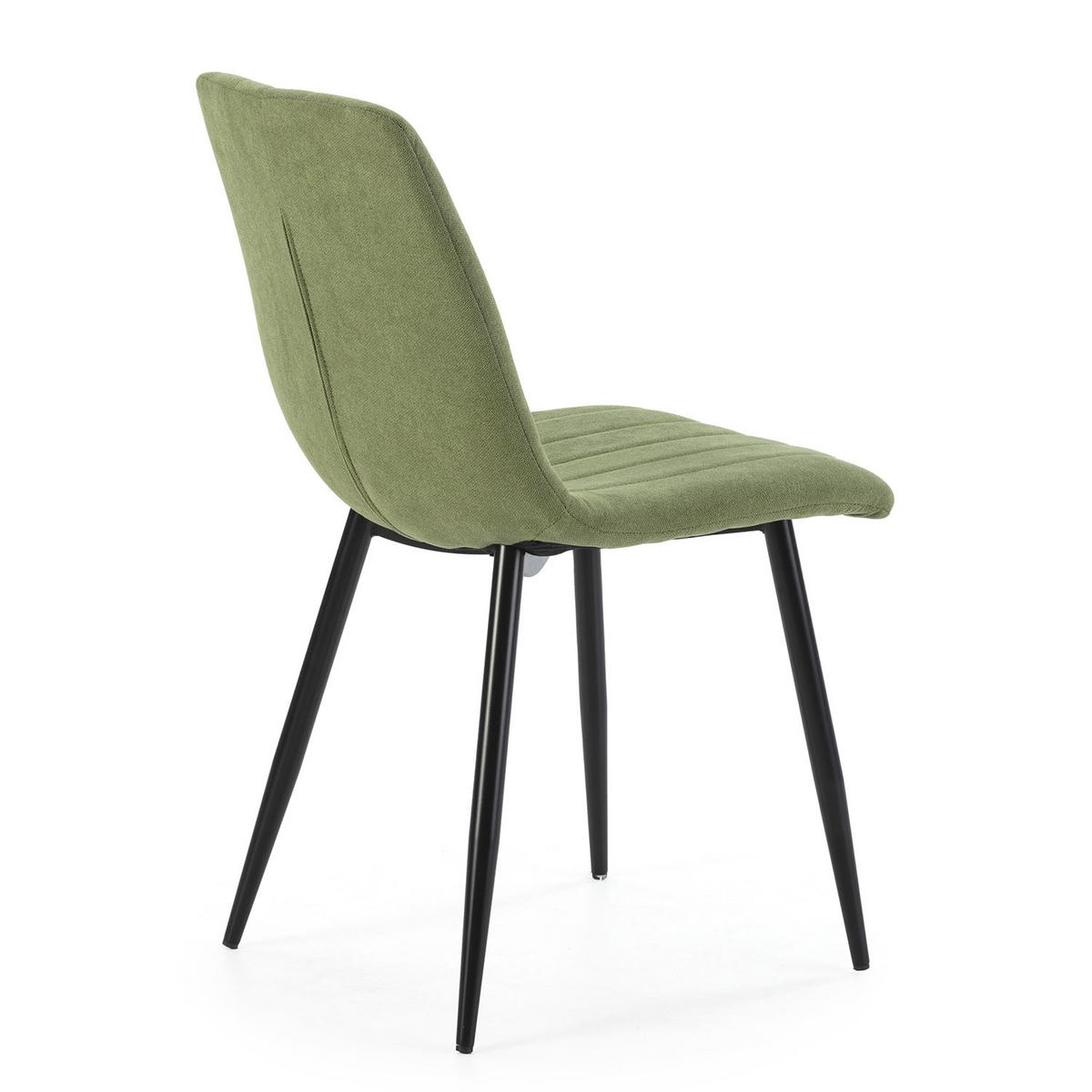 STUHL 4er-Set Sagi Grünstoff - Grün, Textil/Metall (45/84/56cm) - VS Venta-stock