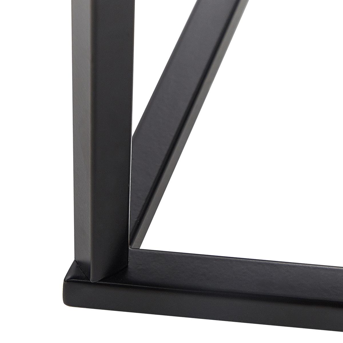 KONSOLENTISCH Marmor Optik weiß/schwarz Perrin - Schwarz/Weiß, Glas (35/120/75cm) - Beliani