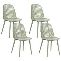 ESSZIMMERSTUHL 4er-Set Kunststoff Grün Emory - Grün, Kunststoff (45/81/52cm) - Beliani