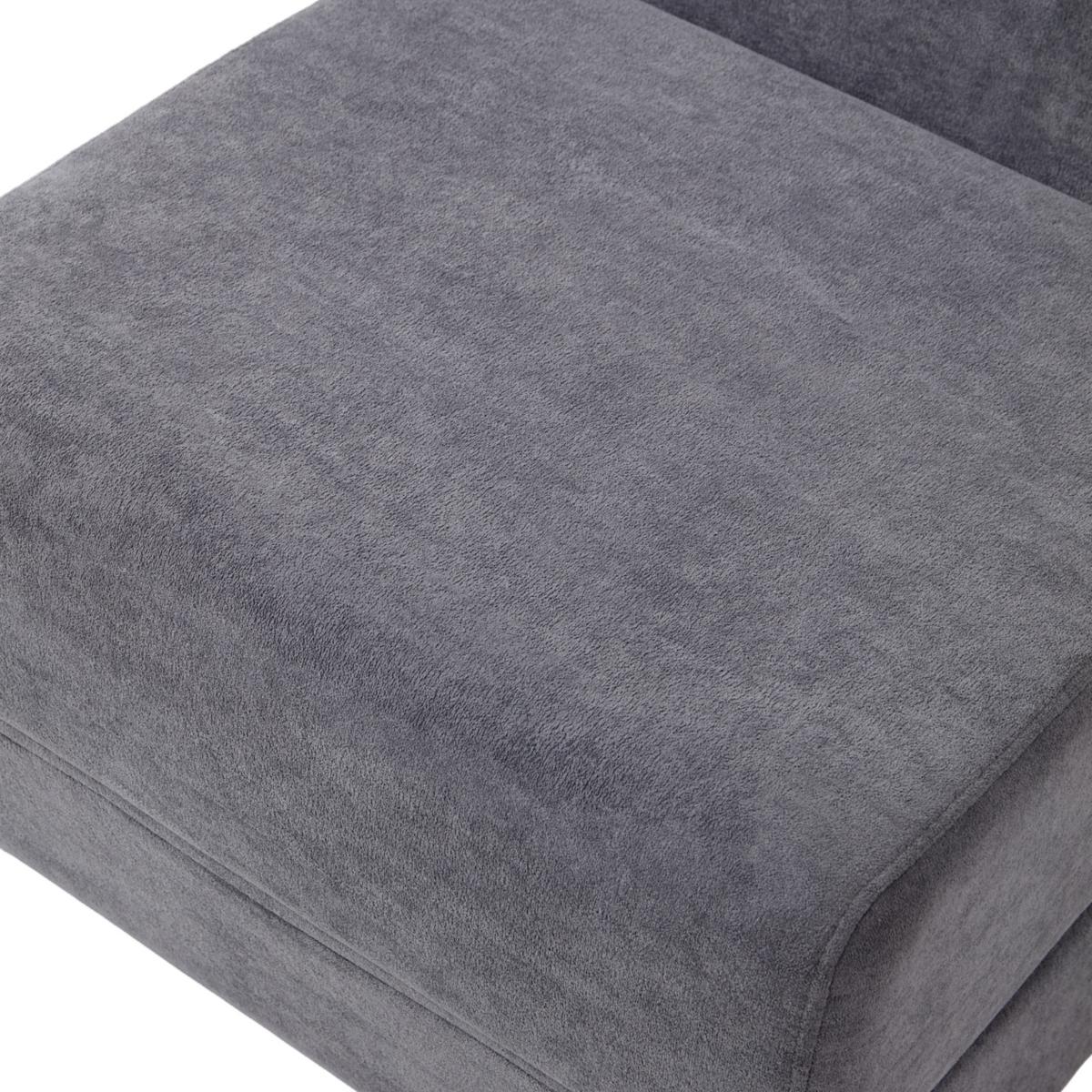 SCHLAFSESSEL 3-in-1 Umwandelbares Bodensofa & Gästebett aus Samtstoff - Grau, Textil (99/68/73cm) - Urban Meuble