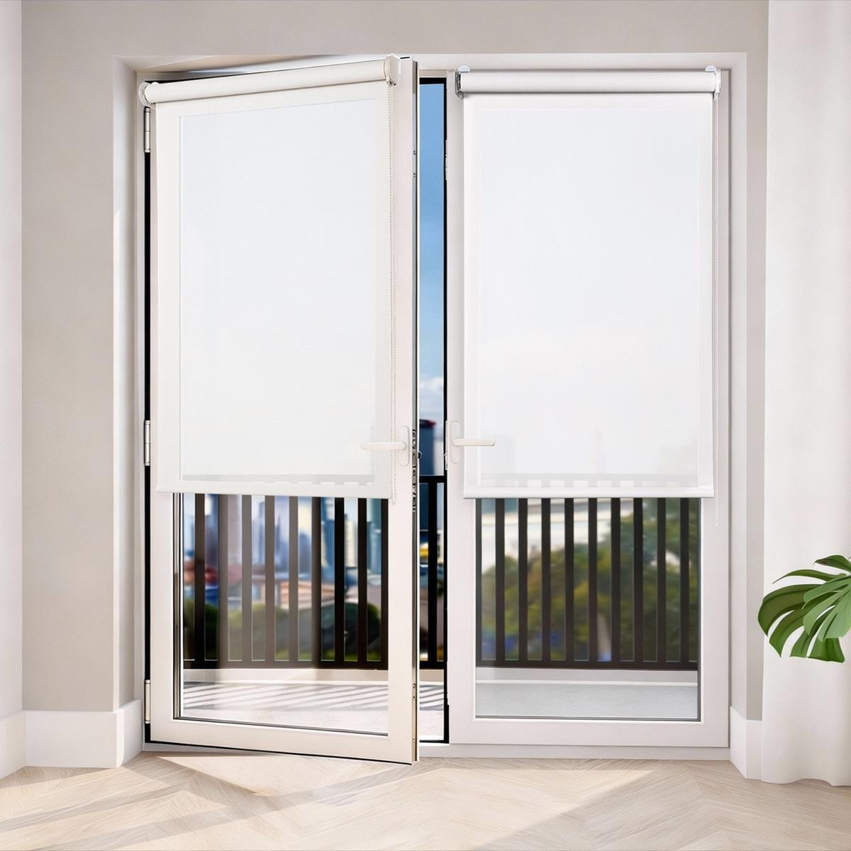SCREEN-ROLLO Plus Easyfix Weiß 100x250 - Weiß, Kunststoff (100/250/1cm) - STORESDECO