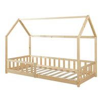 HAUSBETT Hesel - Naturfarben, Holz (90/200cm) - [en.casa]