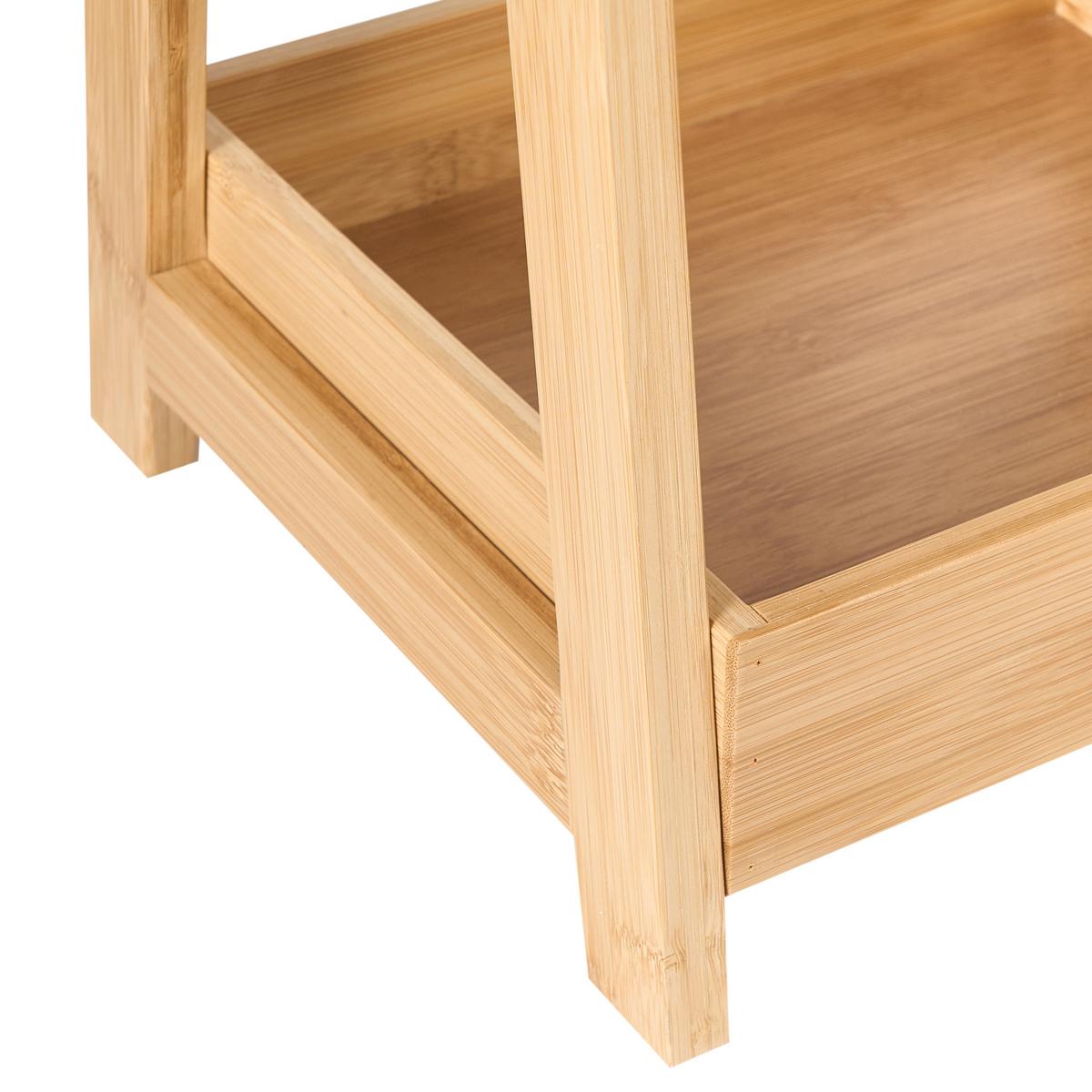 REGAL Bambus Hellbraun Alerce - Braun, Holz (30/78/25cm) - Beliani