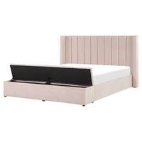 WASSERBETT 160x200 cm Rosa Noyers - Pink, Textil (160/200cm) - Beliani