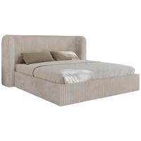 POLSTERBETT EMORA CLASSIC 180/200 - Beige Cord - Multipocket-Matratze - Beige, Textil (180/200cm) - MKS