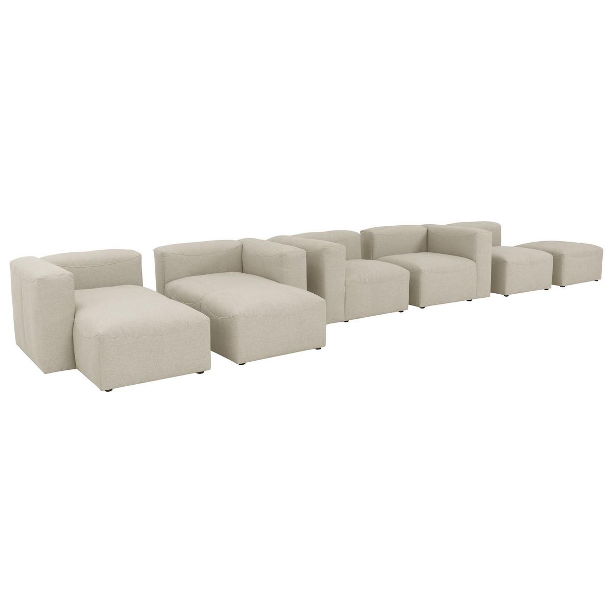 SOFA Element Armlehne rechts Kattrina Flachgewebe creme - Creme, Kunststoff (100/73/100cm) - 58aufmkessel