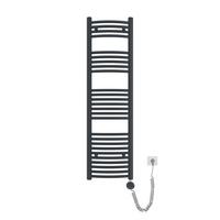 HANDTUCHHEIZKÖRPER elektrisch gebogen Anthrazit 140/40/5,6 cm - Anthrazit, Metall (40/140/4.4cm) - EMKE