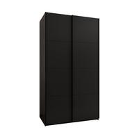 SCHWEBETÜRENSCHRANK 245,5/140/64 2-türig - Schwarz, Holz/Metall (140/245/64cm) - Abiks Möbel
