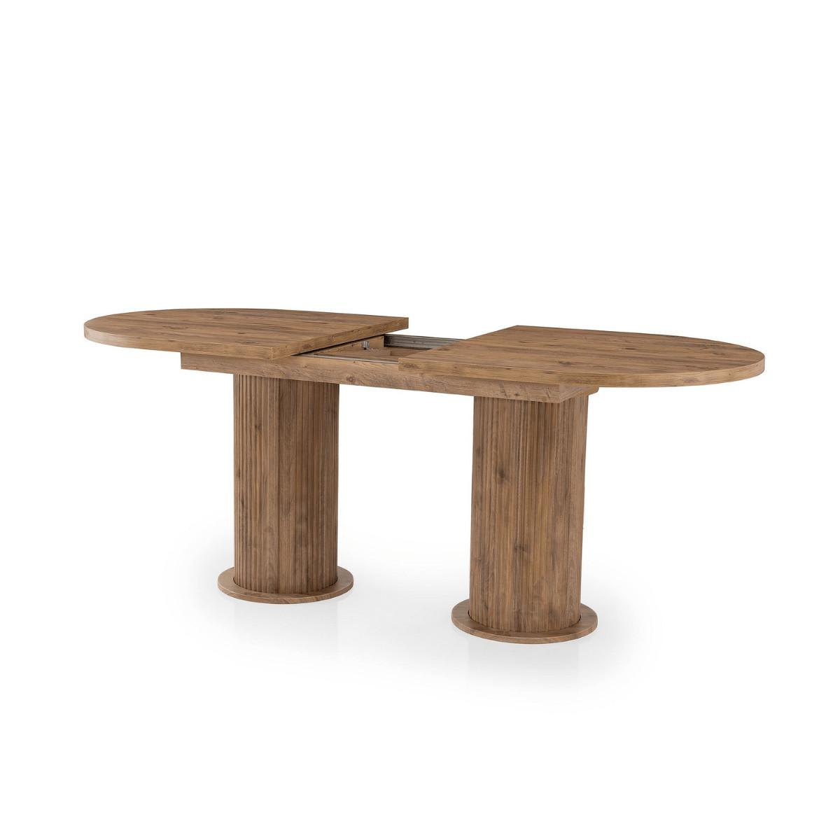 ESSTISCH ausziehbar von 180 bis 216 cm in Nussbaum-Dekor 180/90/77 cm - Nussbaumfarben, Holzwerkstoff (95/90/77cm) - Calicosy