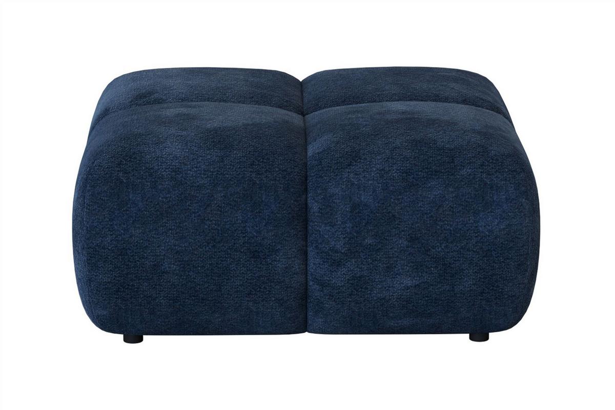 POLSTERHOCKER Vega - Blau, Holzwerkstoff/Textil (90/45/90cm) - Fun Möbel