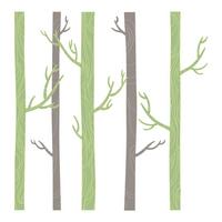 WANDAUFKLEBER 100x145cm - Pastellfarbener Wald - Multicolor, Kunststoff (100/145/0.1cm) - Wallfluent