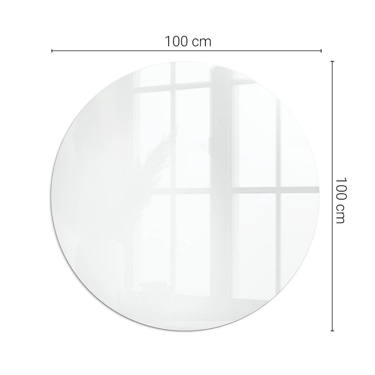 GLASPLATTE für Kamin Ø 100 cm - Grau, Glas (100/100/0.4cm) - TULUP