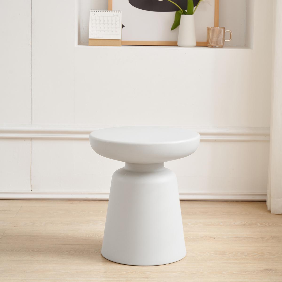 BEISTELLTISCH Posio - Weiß, Kunststoff (40/40/44cm) - [en.casa]
