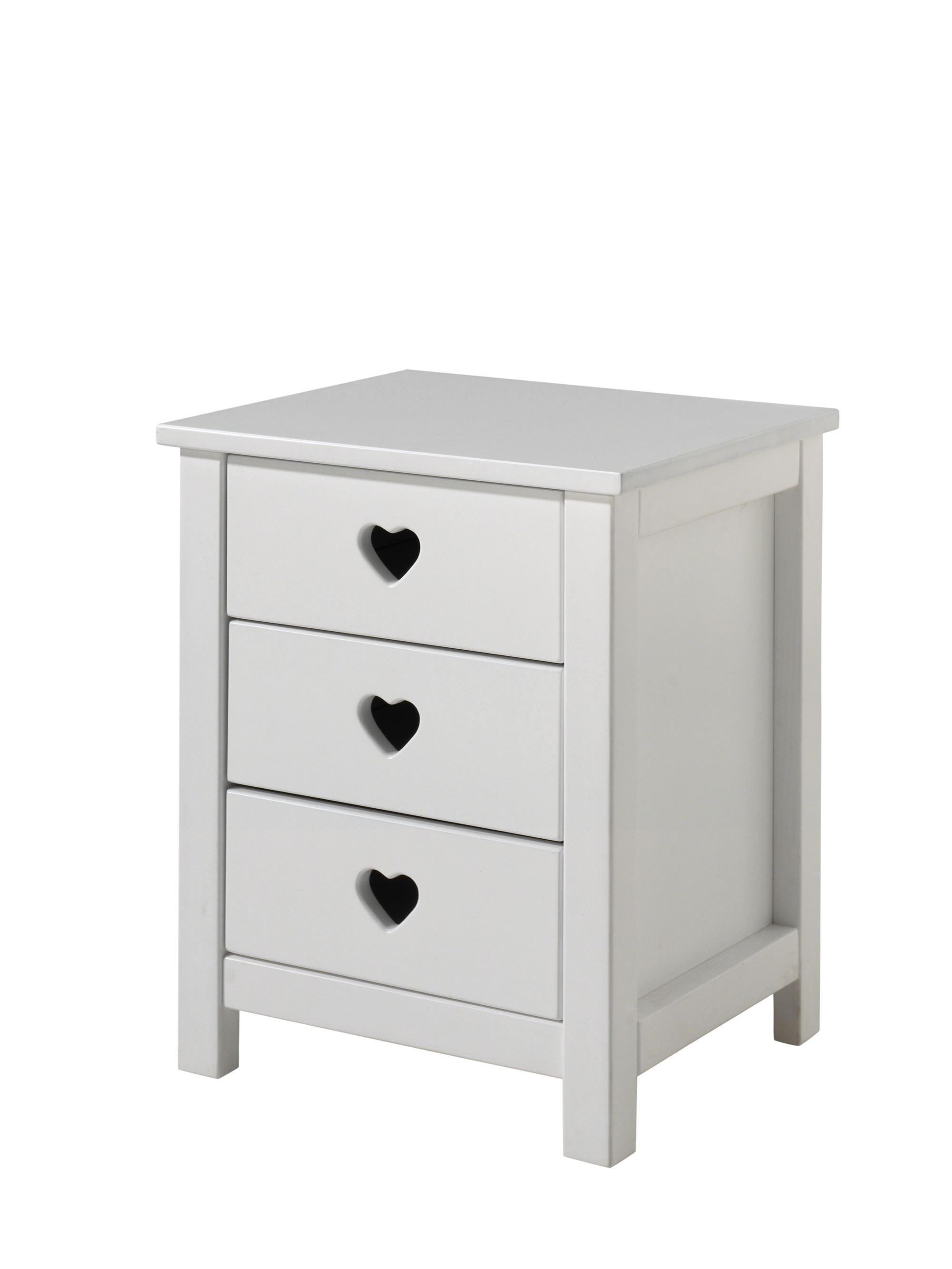 NACHTSCHRANK Kamila 45x40x55 aus MDF in Weiß - Weiß, Holzwerkstoff (45/55/40cm) - 58aufmkessel