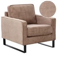 SESSEL Beige Vind - Beige/Schwarz, Textil (79/82/85cm) - Beliani