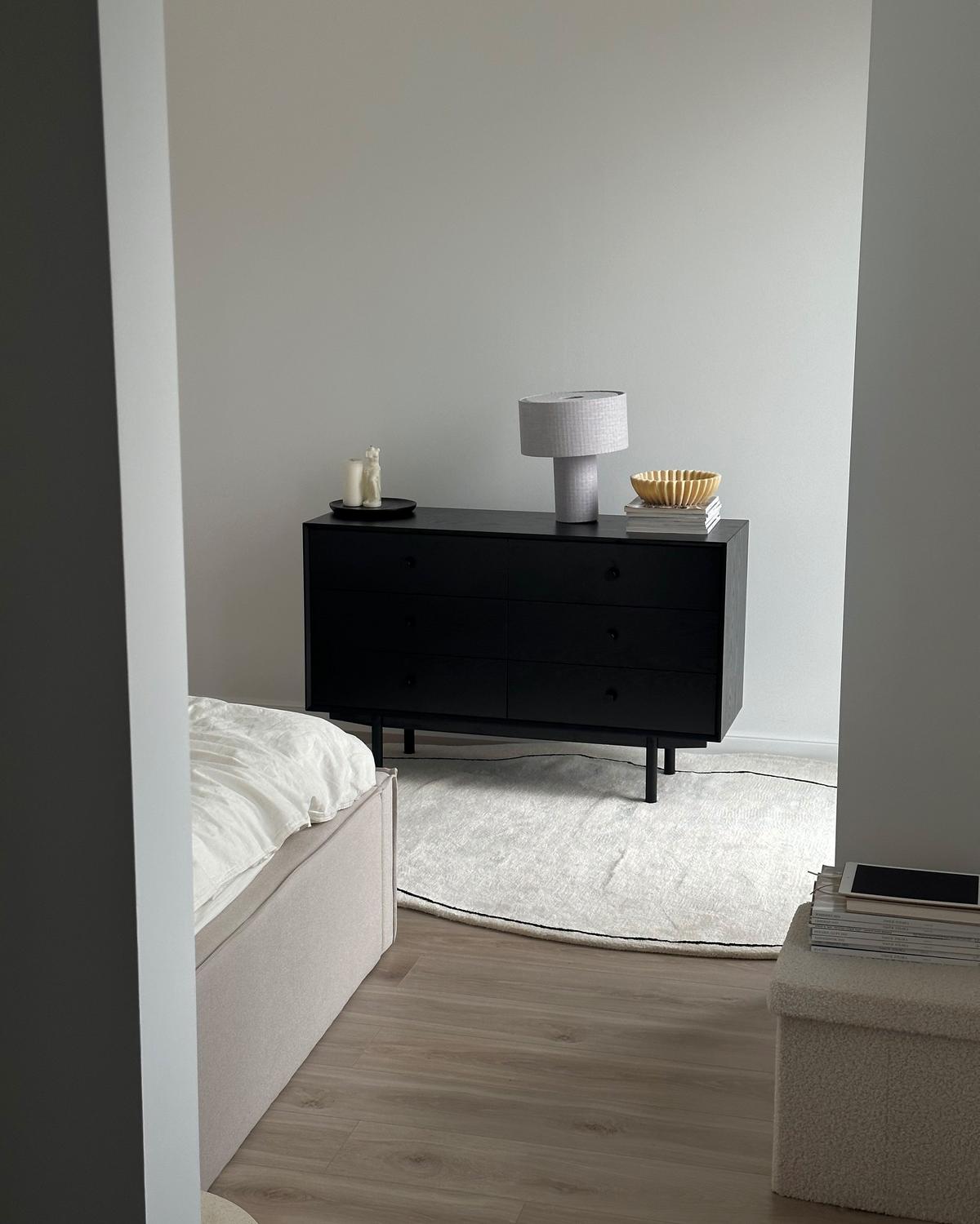 KOMMODE mit 6 Schubladen Schwarz Alcester - Schwarz, Holzwerkstoff (120/75/40cm) - Beliani