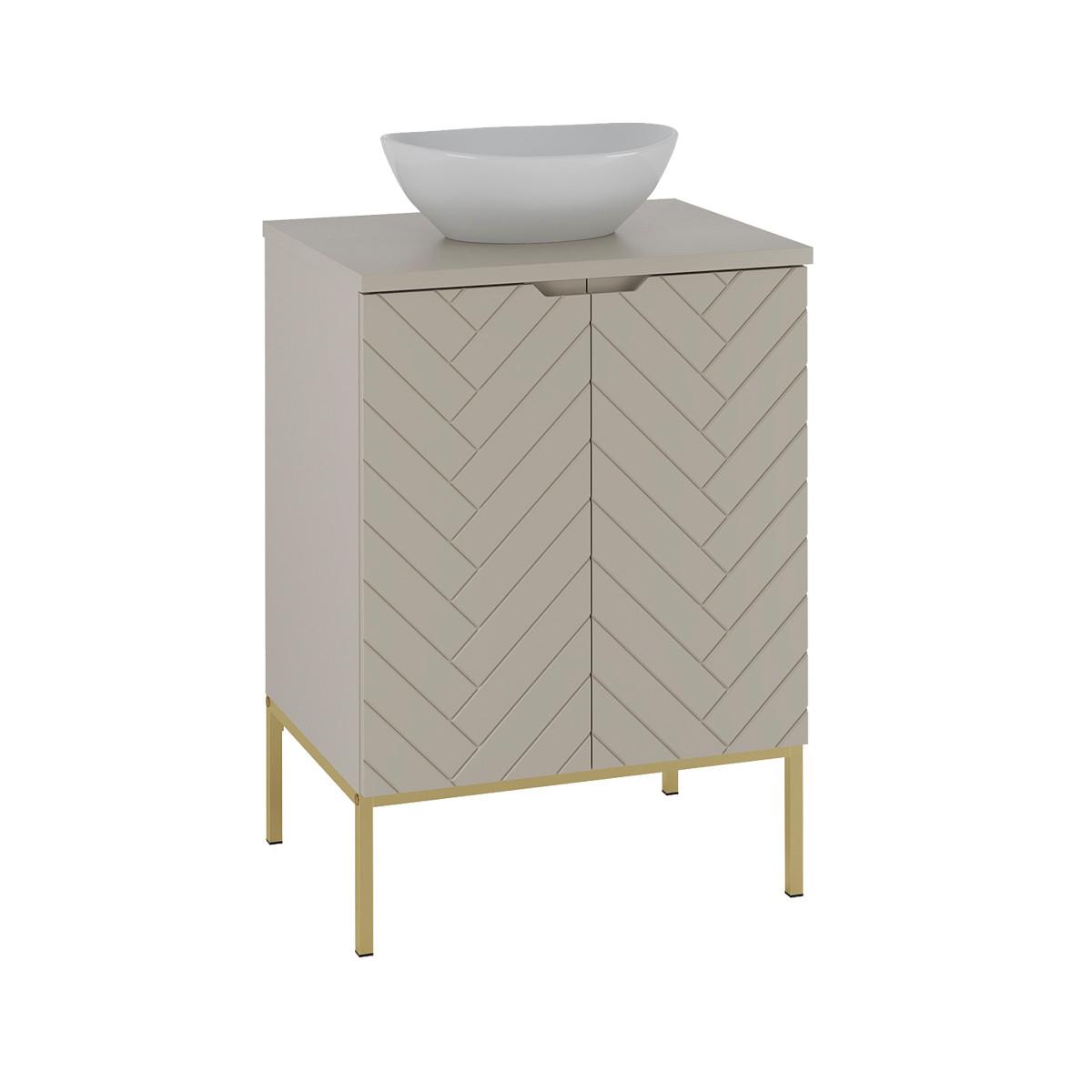 WASCHTISCH 60.6cm Daria Kaschmir - Beige, Holzwerkstoff (60.6/84.2/45.8cm) - Petits-meubles