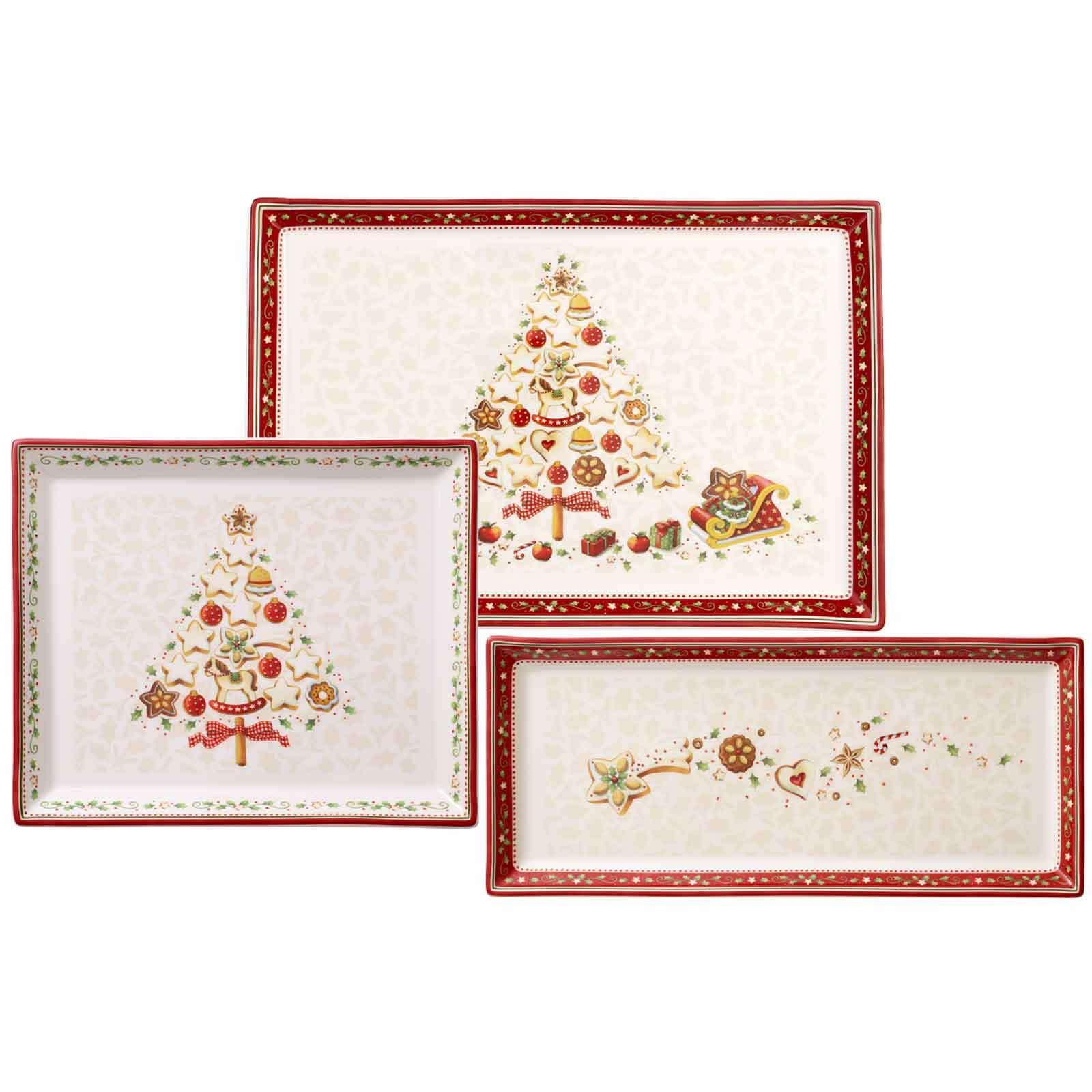 GEBÄCKPLATTEN Winter Bakery Delight bunt 3-tlg. - Multicolor, Keramik (2/2/2cm) - Villeroy & Boch