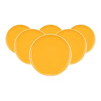 FRÜHSTÜCKSTELLER Sento Home Pure Colors Mango Orange ø 21,4 cm 6er Set - Orange, Keramik (21.4cm) - Seltmann Weiden