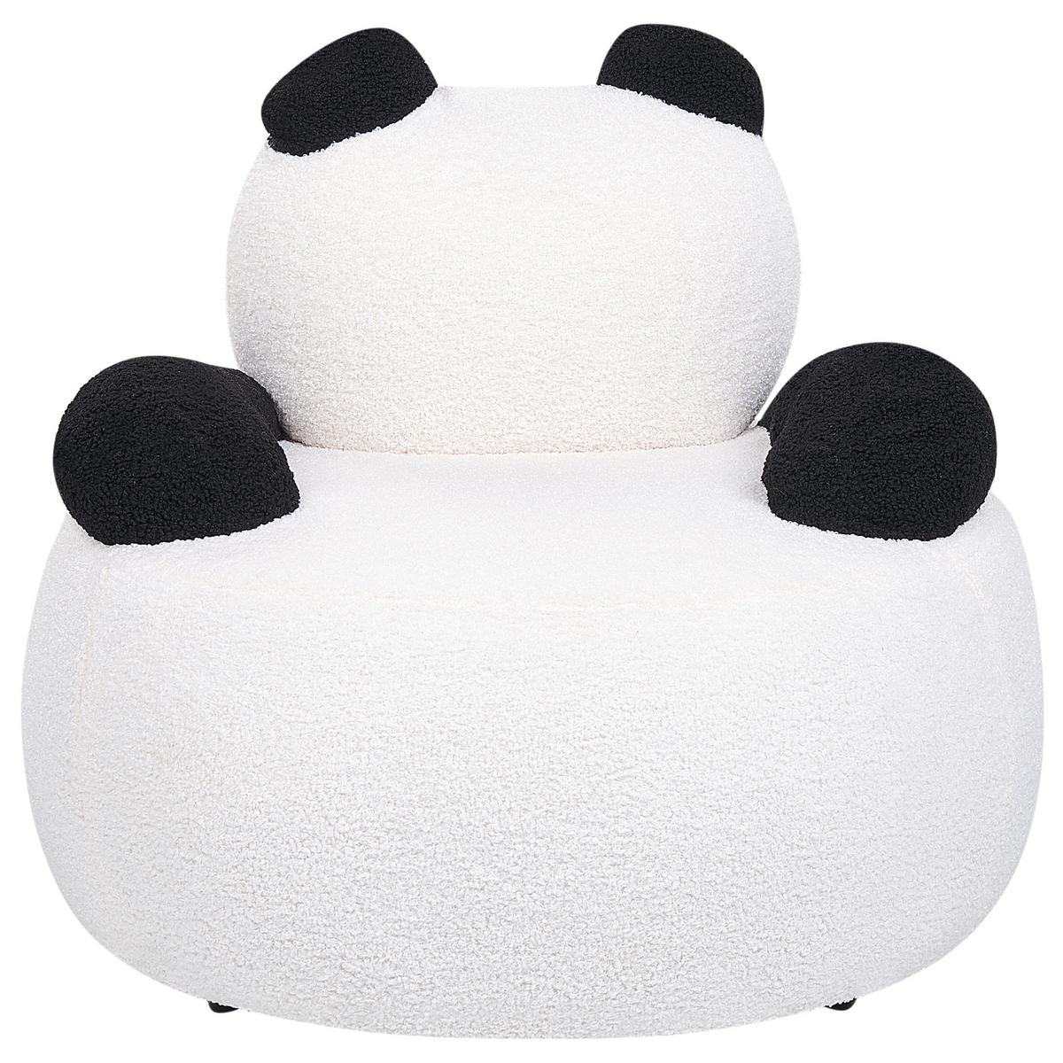 KINDERSESSEL Weiß Viby - Schwarz/Weiß, Textil (58/53/58cm) - Beliani