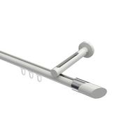 GARDINENSTANGE INNENLAUF Siteno Verano 520 cm (geteilt in 4 x 130 cm), 1-läufig, 20 mm Ø Weiß - Chromfarben/Weiß, Metall (520cm) - INTERDECO
