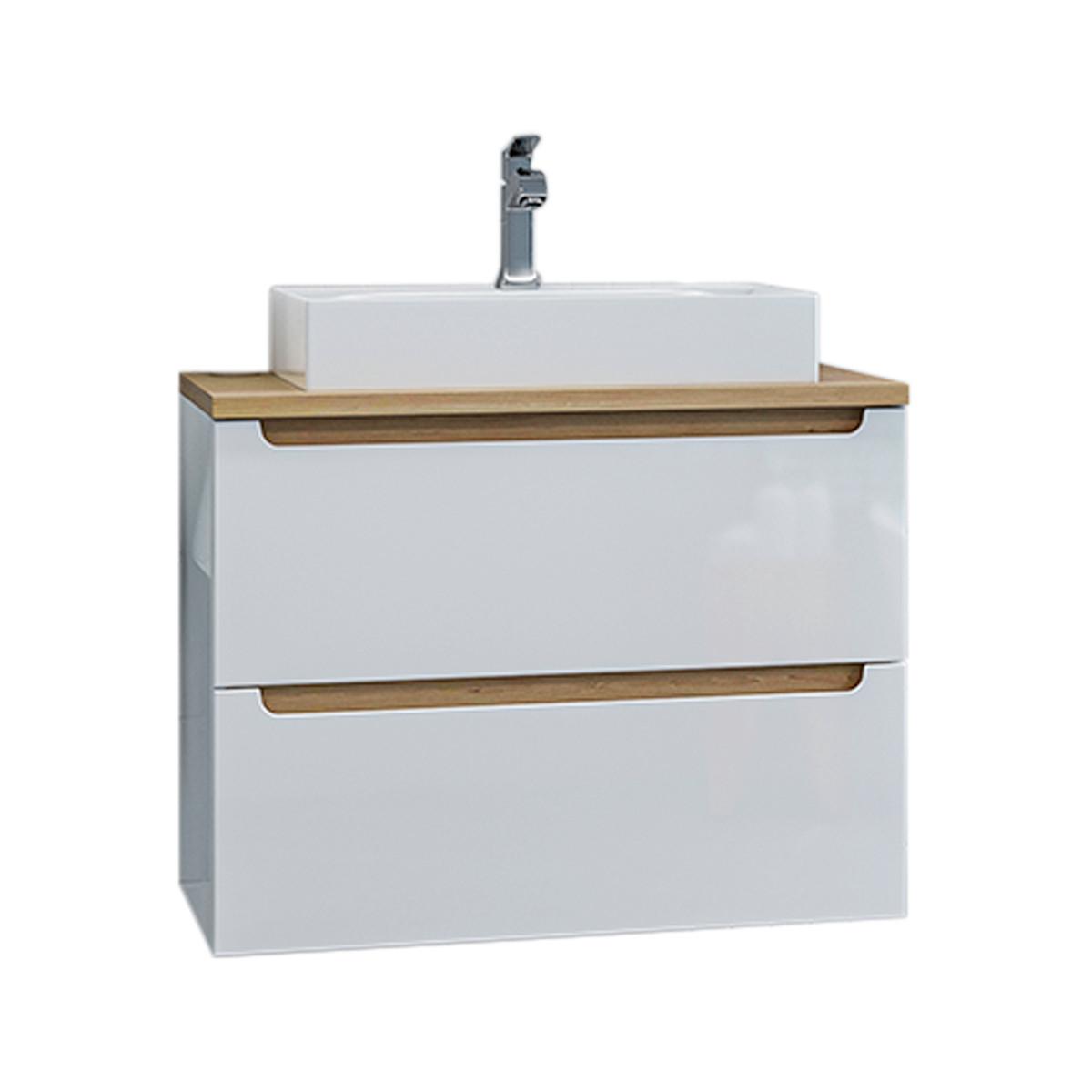 WASCHTISCH 80cm Livia Weiß - Weiß, Holzwerkstoff (80/62.5/46cm) - Petits-meubles