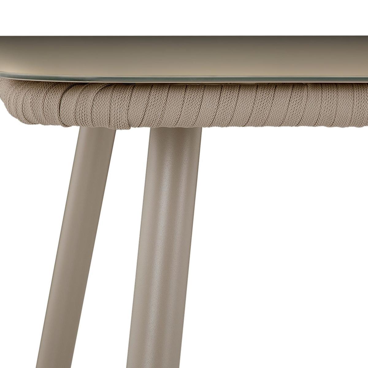 GARTENTISCH VOLONTE braun, champagne - Braun, Glas/Metall (90/160/75cm) - IDIMEX