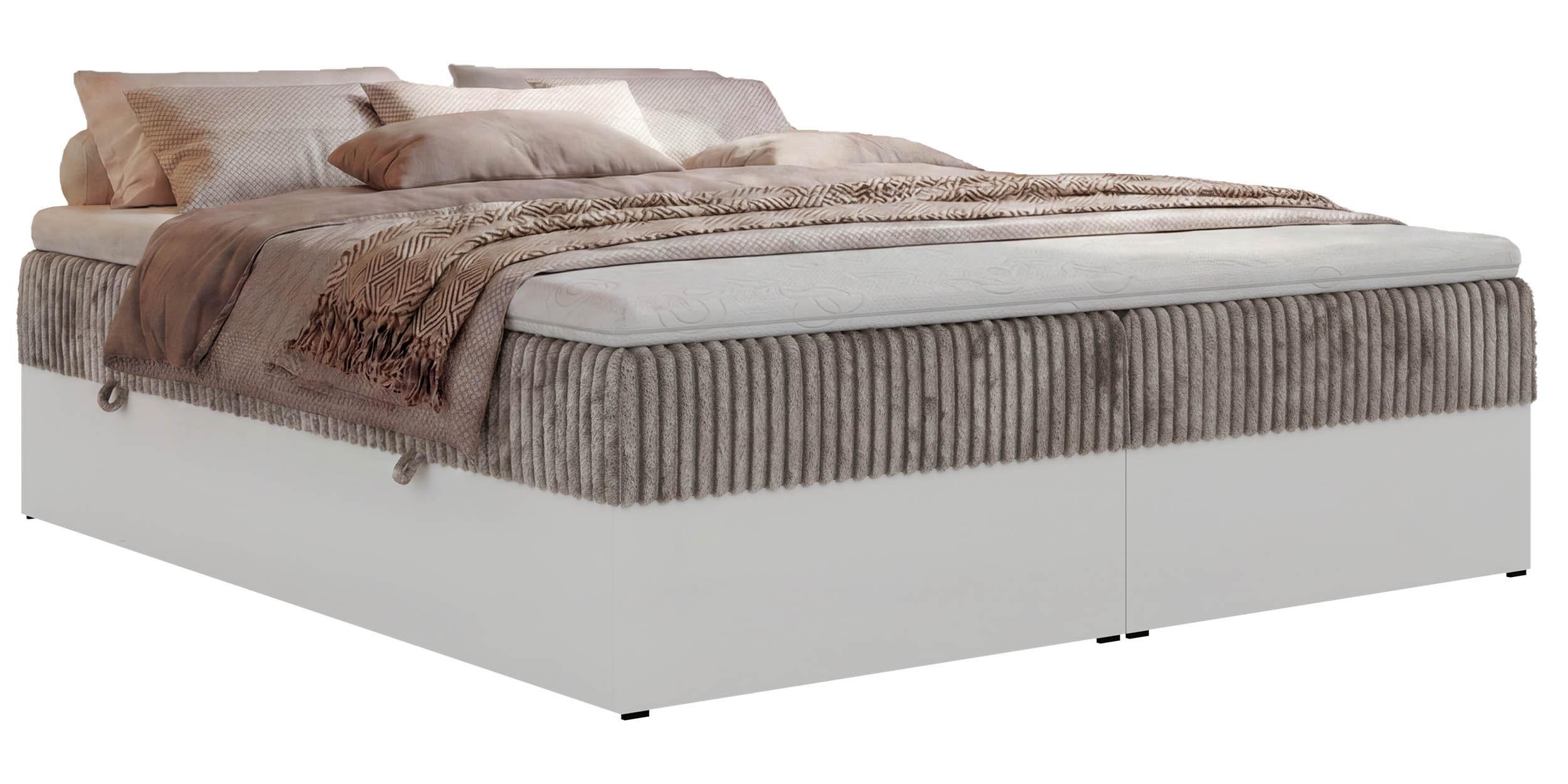 BOXBETT TRAVIT ZERO 200/200 - Hellbraun Cord - Topper Visco - H4 - Hellbraun/Schwarz, Kunststoff/Textil (200/200cm) - MKS