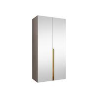 DREHTÜRENSCHRANK Mila III 100 - Kaschmir/Goldfarben, Holzwerkstoff/Kunststoff (100/202/52cm) - MIRJAN24