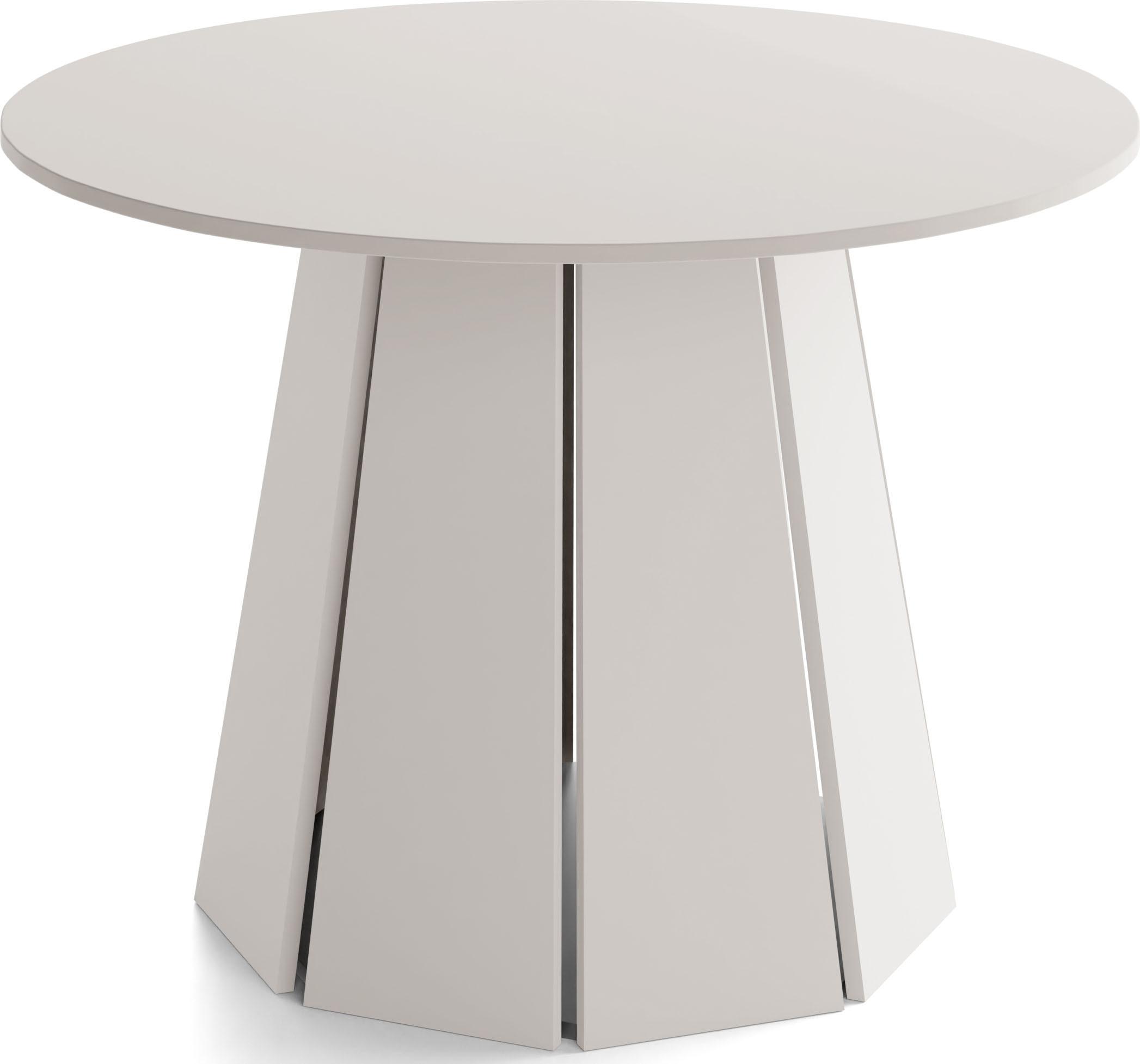 ESSTISCH Lunda rund ausziehbar verlängerbar, Kaschmir Grau-Beige 100/100/76 cm - Kaschmir/Schwarz, Holzwerkstoff (100/100/76cm) - WFL GROUP